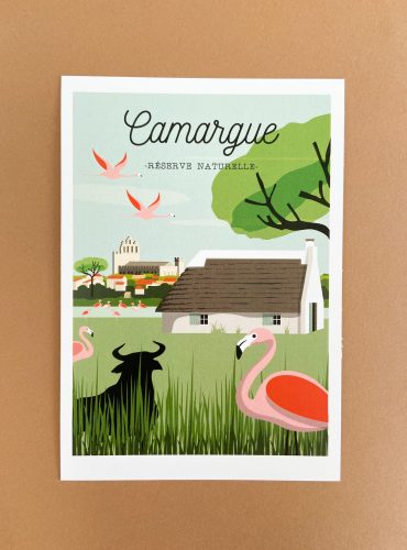 carte postale vintage Camargue