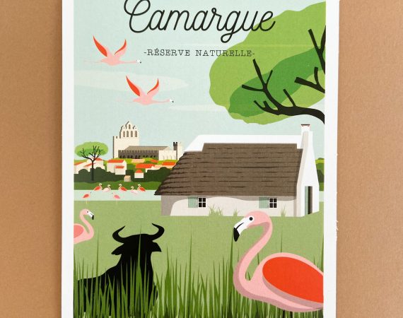 carte postale vintage Camargue
