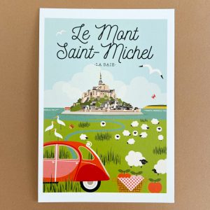 carte postale vintage Mont St Michel