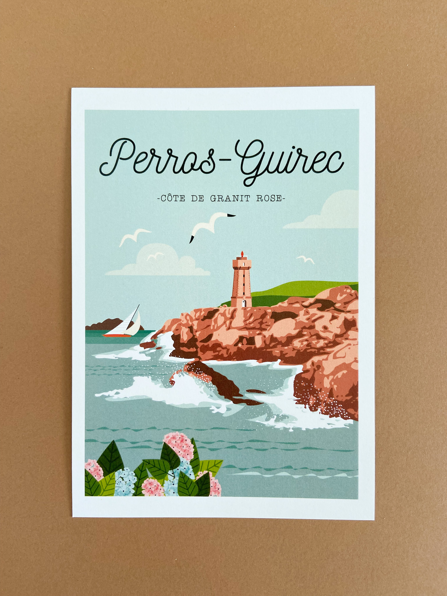 carte postale vintage Perros-guirec