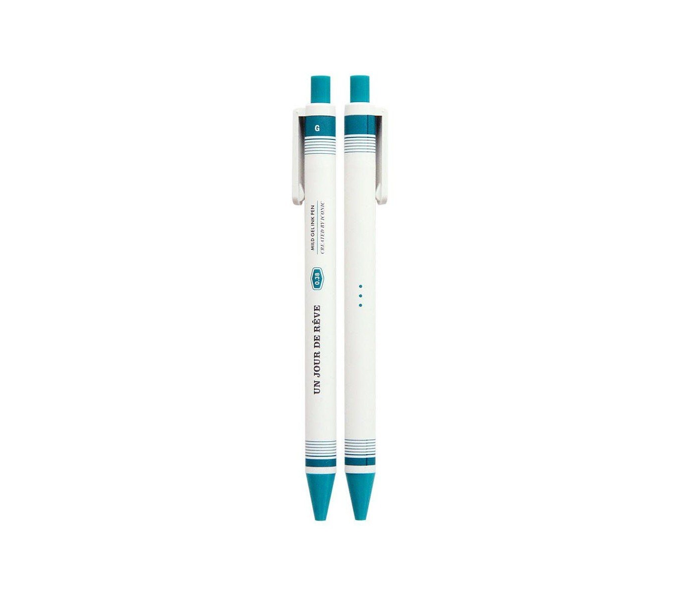 stylo gel turquoise